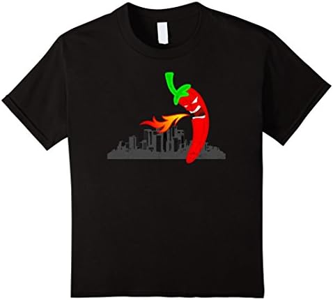 Kids Distressed Funny Chili Pepper Hot Sauce T Shirt 10 Black