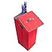 Wrapping Paper Storage Box- Holds 20 Rolls of 30” Gift Wrap-Upright Container with Lid, Dividers & Handles-Christmas & Birthday Wrap by Elf Stor (Red)