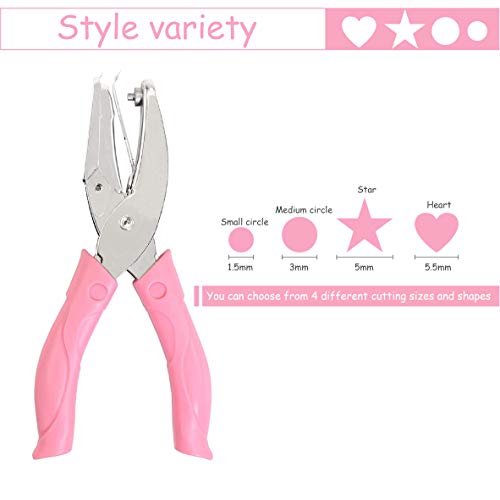Taxutor 1/4 Inch Star Paper Hole Punch with Soft-Handled Punchers for Tags Clothing Ticket - Thumbnail 6
