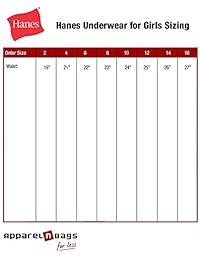 Hanes - Calzoncillos para niñas de 10 piezas (PA13BB)