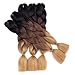 28 Inch Pre Stretched Braiding Hair 7 Packs Easy Crochet Braid Hair, Hot Water Setting Professional Soft Yaki Texture Ombre Braiding Hair Extensions
