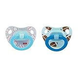 NUK Sports Orthodontic Pacifiers, Boy, 0-6 Months, 2-Pack
