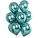 Chrome Metallic Balloons for Party 50 pcs 12 inch Thick Latex balloons for Birthday Wedding Engagement Anniversary Christmas Festival Picnic or any Friends & Family Party Decorations-Metallic Green