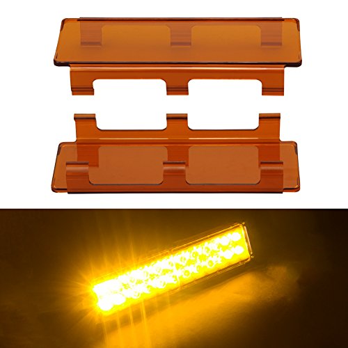 Auto Power Plus Led Light Bar Cover, 8 inch Waterproof Amber Led Spot Fog Light Bar Cover Lens
