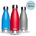 MIRA Vacuum Insulated Travel Water Bottle | Leak-proof Double Walled Stainless Steel Cola Shape Portable Water Bottle | No Sweating, Keeps Your Drink Hot & Cold | 12 Oz (350 ml)