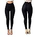 AutumnFall Women's Butt-Lifting Stretch Comfy Skinny Jeans (L, Black)