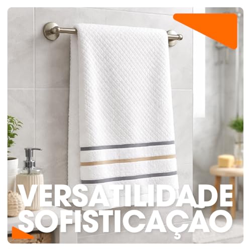 Toalha Banho Gigante Algodão Luxo Macia Alta Absorção Felpuda Premium Fio Penteado Hotel Spa Cor Branco