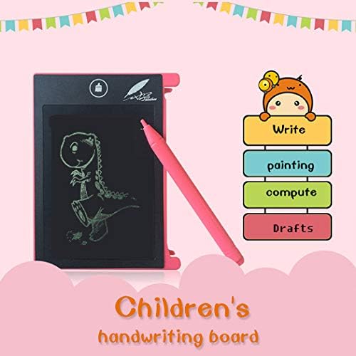 Newoke 4.4-Inch LCD Writing Graphic Tablet Drawing Memo Board Kids Mini Writing Pad(Pink)