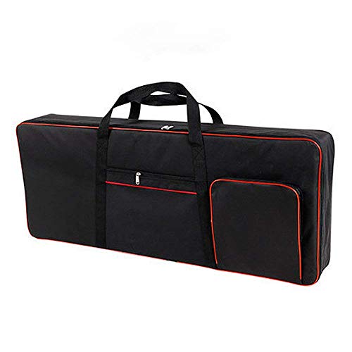 61 Key Keyboard Gig Bag Case,Portable Durable Keyboard Piano Waterproof 600D Oxford Cloth with 10mm Cotton Padded Case Gig Bag 40"x16"x6" / Black+Red - Thumbnail 6