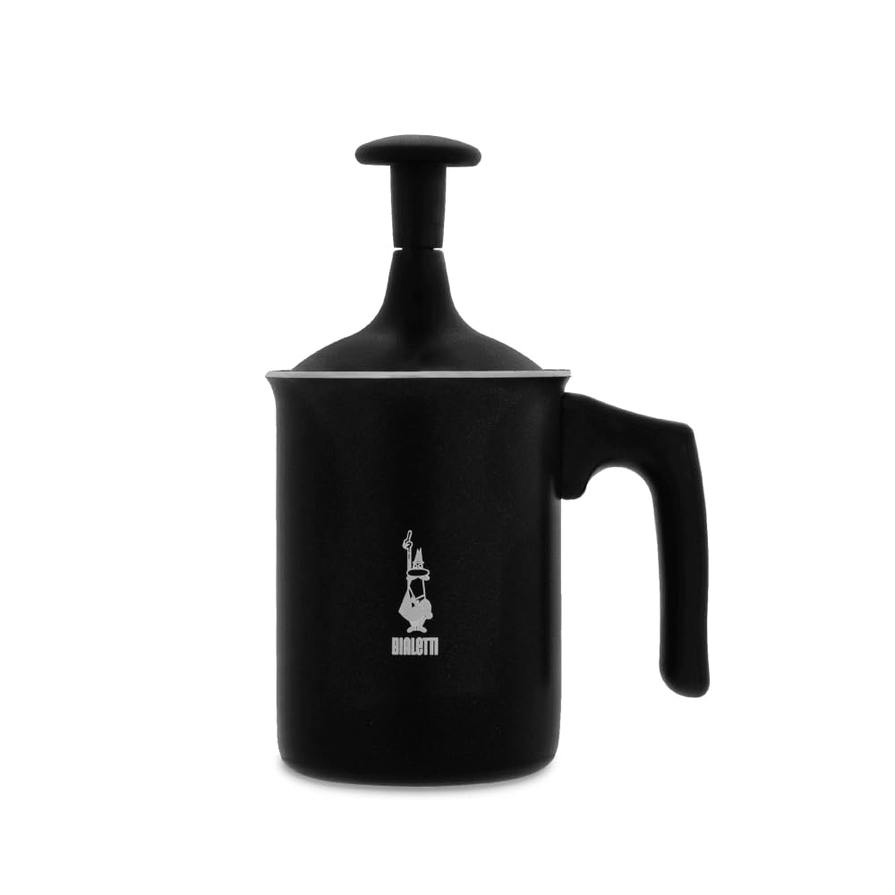 Bialetti CD Tuttocrema-166 ml Tuttocrema-Manual Milk frother with a Capacity of 166 ml, Plastic, Black, 30 x 20 x 15 cm