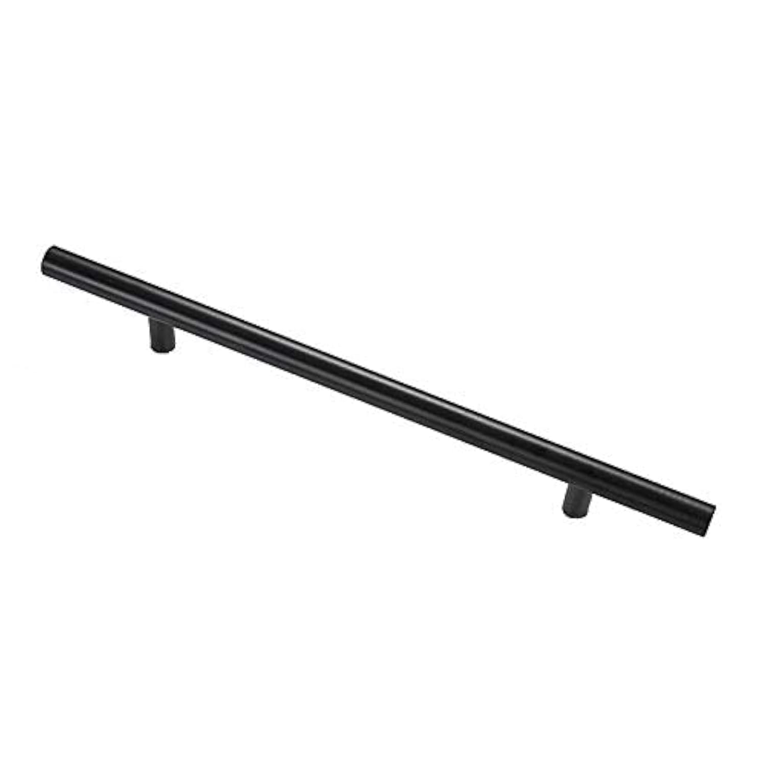 1PCS Black Round Handle Brushed Handle Drawer Cabinet Wardrobe Kitchen Door Windows Pull Handle 250mm Length (Hole Centers 160mm) — image 1