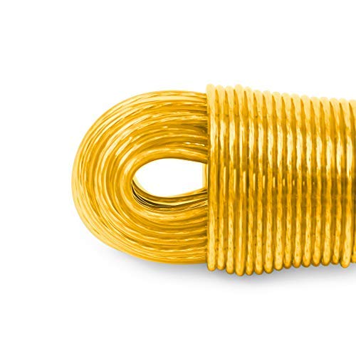 LAUNDRYSpecialist Washing line 50 meters with steel core - MADE IN HOLLAND - weatherproof and extra long - non-slip clothesline for home and camping - extra strong