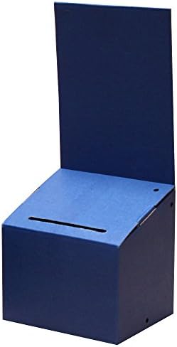 Prime Office Supplies Longest Lasting Ballot & Contest Box (Blue) | for Every Occasion | Tips, Donations, Surveys and Much More! | Great for Businesses and Schools to use | (2 Pack)