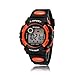 Susenstore Waterproof Cool Mens Boy"s Digital LED Quartz Alarm Date Sports Wrist Watch (Orange)
