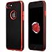 iPhone 7 Plus Case, Sherox Two-Color Shock Absorption Clear Soft TPU Bumper Case for iPhone 7 Plus 5.5 Inch (Black with Red Frame)