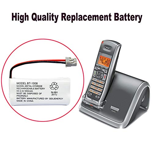 Geilienergy 2.4V 650mAh Rechargeable Phone Batteries Compatible with Uniden BT-1008,BT1008 BT1021 BT-1021 BT-1016 BT1016 CPH-515B, CPH515B(Pack of 2) - Thumbnail 6