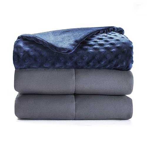 Bedsure Weighted Blanket Queen Size with Removable Cover Washable Heavy Blanket for Adult 15lb