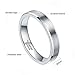 Frank S.Burton 3mm 4mm 6mm 8mm Tungsten Ring for Men Women Beveled Edge Matte Silver Wedding Band Comfort Fit Size 4-14