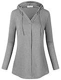 EMVANV Women's Lightweight Loose Fit Pullover Hoodie Sweatshirt With Drawstring
