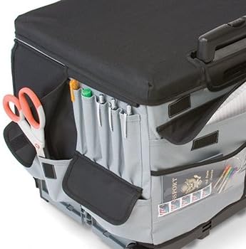 ECR4Kids MemoryStor Sectional Organizer Cover - Accessory for Universal Rolling Cart Only - Black/Grey