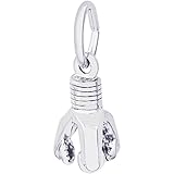 Rembrandt Charms Drill Bit Charm, Sterling Silver