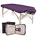 EarthLite Premium Portable Massage Table Package Spirit - Spa-Level Comfort, Deluxe Cushioning incl. Flex-Rest Face Cradle & Strata Face Pillow, Carry Case (30/32” x 73”) - Made in USA, Amethyst