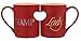 Disney Parks Lady and the Tramp Romantic Heart Ceramic Mug Set of 2 Love