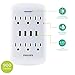 Philips 6-Outlet Extender with 4-USB Port Surge Protector, Charging Station, 900 Joules, Grounded Power Adapter, Indicator Light, 3-Prong, 4.2 AMP/21 Watt, ETL Listed, White, SPP6463WG/37