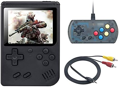 WanJiaXinHui Handheld Game Console, Retro FC Game Console, Portable Video Game Console for Connecting TV and Two Players with 3 Inch LCD Screen 168 Classic Games (Black)