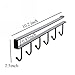 Alliebe 2pcs Mug Cups Wine Glasses Storage Hooks Kitchen Utensil Ties Belts and Scarf Hanging Hook Rack Holder Under Cabinet Closet Without Drilling