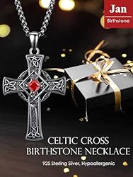 ADMETUS Black Celtic Cross Necklace Sterling Silver
