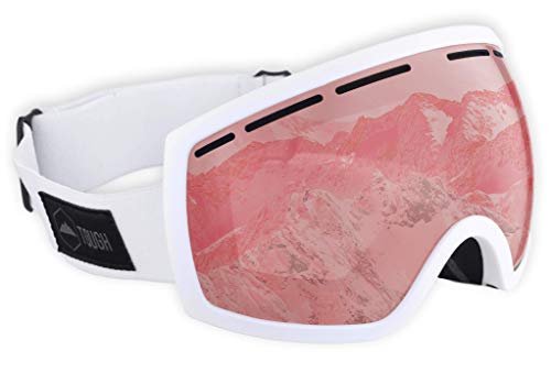 Ski & Snowboard Goggles - Dual-Layer Lens Snow Goggles for Skiing, Snowboarding, Motorcycling & Winter Sports - Anti-Fog and Helmet Compatible - UV400 Protection - Fits Men, Women & Youth