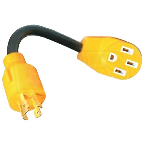 TWB Smart Generator to RV Adapter. NEMA L14-30 to NEMA 14-50 RV Extension Cord Adaptor. 12â€ Dogbone cable, 10 Gauge, 125V/250V two phase 30 Amp. Run your RV from a 4 Prong Twist Lock generator plug