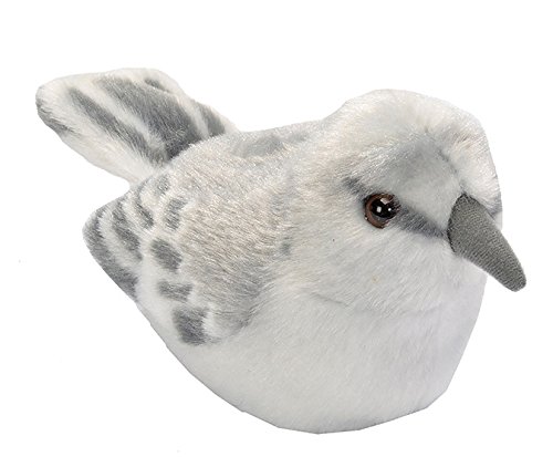 Wild Republic Audubon Birds Northern Mockingbird Plush with Authentic Bird Sound, Stuffed Animal, Bird Toys for Kids and Birders