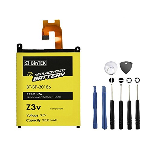 BINTEK Sony Xperia Z3v Battery Replacement 3200 mAH Li-Polymer Premium Battery Sony Xperia Z3v with Tools / Compatible with model D6708 BINTEK Sony Xperia Z3v Battery Replacement 3200 mAH Li-Polymer Premium Battery Sony Xperia Z3v with Tools / Compatible with model D6708