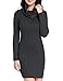 v28 Women Cowl Neck Knit Stretchable Elasticity Long Sleeve Slim Fit Sweater Dress