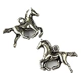 Cherry Blossom Beads 17x22mm Horse Charm - 10 per bag