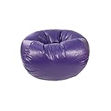 Gold Medal Bean Bags 30010546817 Medium Leather Look Beanbag, Tween Size, Purple