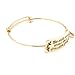 Yiyang Bible Verse Bracelet Encouragement Gift Women Bangle Expandable Positive Quotes Christian (Gold)