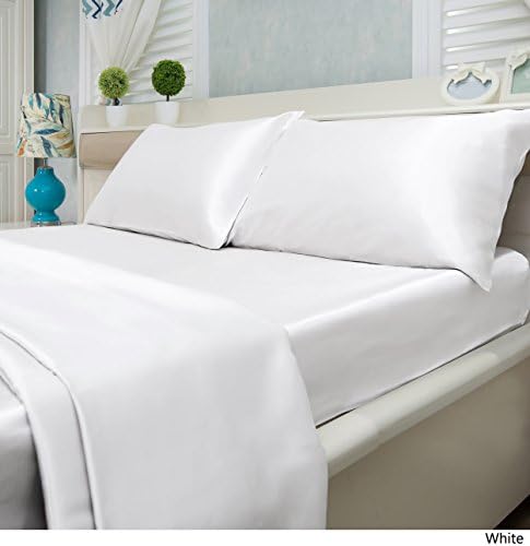 Silver Orchid Wyman Super Soft Deep Pocket 4-piece Satin Sheet Set White 4 Piece Full