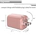 Elepower USB Wall charger 2.4A High Speed Universal Travel Wall Charger for iPhone X / 8 / 7 / 6 / Plus, iPad Pro / Air / mini, Galaxy S8 / S7 / S6 / Edge, iPod, HTC, Power Bank and More-Rose Gold