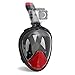 HAITRAL Full Face Snorkel Mask 180° Wide View Easy Breathe Gopro Compatible with Anti-Fog and Anti-Leak Design (L/XL)