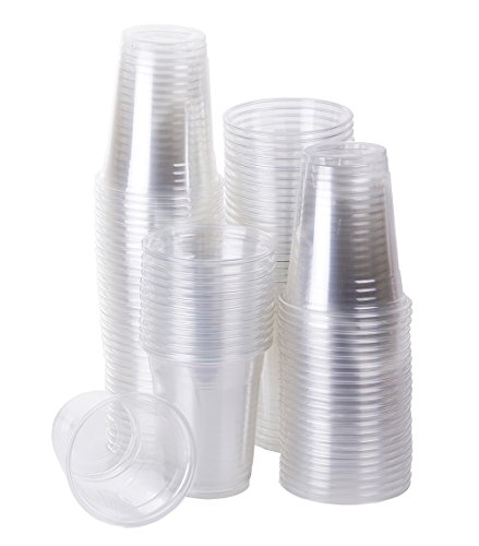 12 oz plastic clear drink pet cups, 100 count
