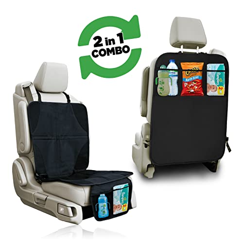 lebogner Car Seat Protector + Kick Mat Auto Seat Back Protector with 3