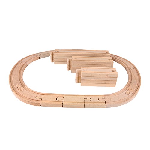 Hape Wooden Railway Super Expansion Rail Pack