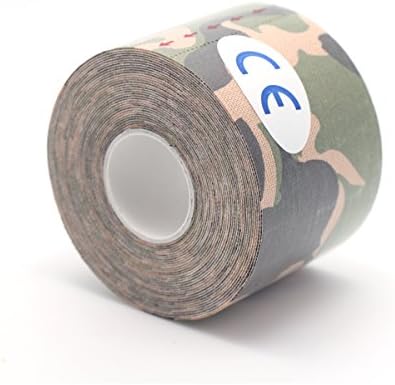Kinesiology Tape Perfect Support for Athletic Sports, Recovery and PhysioTherapy 2 inch x 16.4 feet (5cm x 5m ) 1 Roll-Camouflage