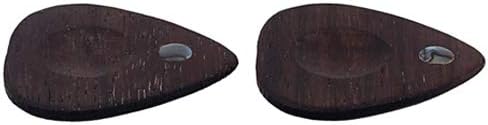 Alnicov 2Pcs rosewood Wooden Guitar Picks - Image 3