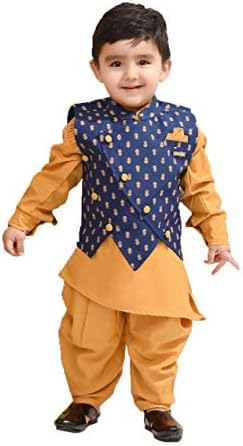Munna Munni Pathani Suit Set For Boys Jacket style