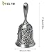 YES.YM Hand Call Bell Multi-Purpose Hand Bell for Wedding Decoration,Alarm,School Church Classroom,Bar (Silver)