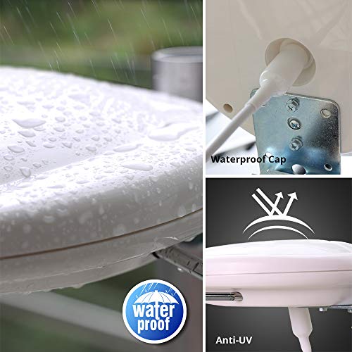 Omnidirectional Amplified Outdoor TV Antenna Exclusive Powerful Amplifier Booster, Support 4K 1080P UHF VHF Freeview HDTV Channels Enhance VHF Reception for Outdoor/RV/Marine-20ft Coax Cable